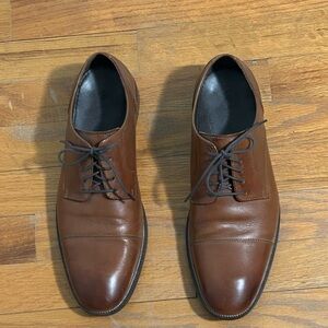 Cole Haan Brown Leather Derby Oxfords with Polished Finish 9.5 M men’s shoes